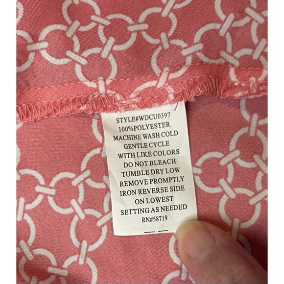 3 for $25-Elementz Ruffled Neckline Short Sleeve Top Size 1X NWT Salmon - Picture 9 of 9